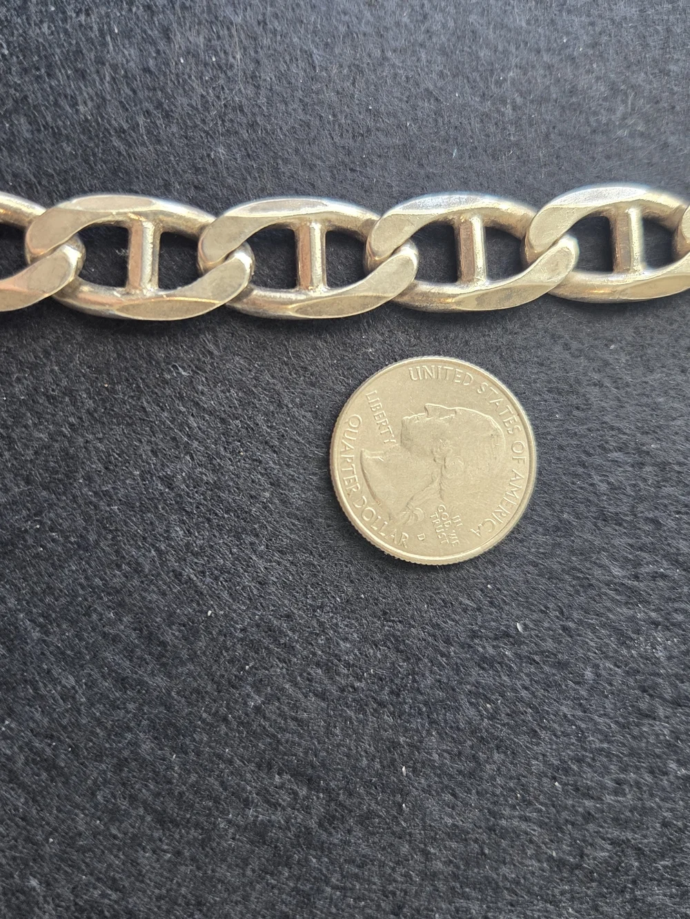 53 Gm. Sterling Silver Men’s Chain Bracelet - 9 1/2 Length.